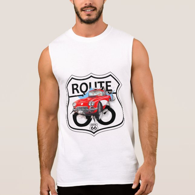 Camiseta Sin Mangas Regalos de la muestra de la ruta 66 (Anverso)