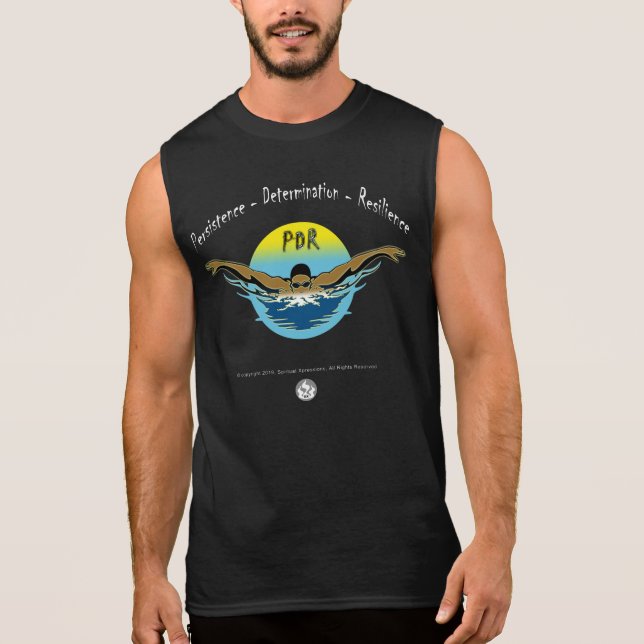 Camiseta Sin Mangas Swim PDR - Persistencia-Determinación-Resiliencia (Anverso)