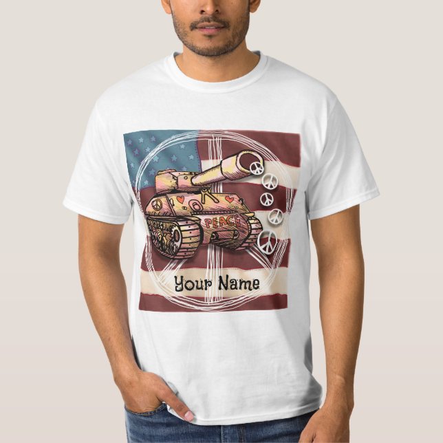 Camiseta sin mangas USA Peace Tank (Anverso)