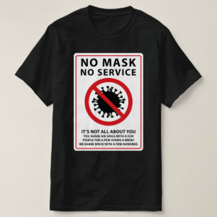 Camiseta sin máscara sin aire compartido de servicio