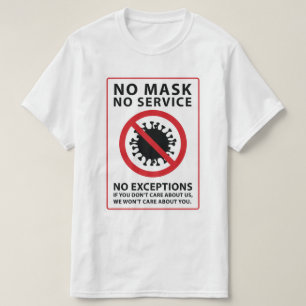 Camiseta sin máscara sin servicio sin excepciones
