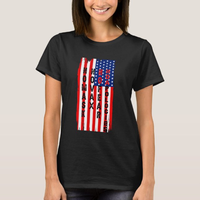 Camiseta Sin Máscara Sin Vax Sin Miedo Ni Disculpas (Anverso)