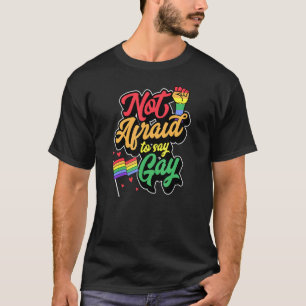 Camiseta Sin Miedo A Decir Bandera Del Orgullo Gay Lgbtq Al