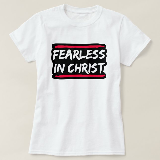 Camiseta Sin miedo en Cristo (Diseño del anverso)