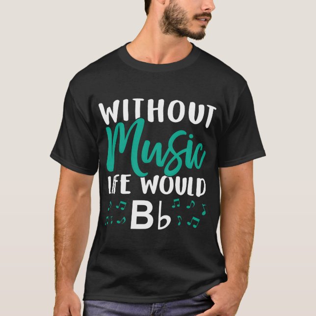 Camiseta Sin Música, Bb Music Note (Anverso)