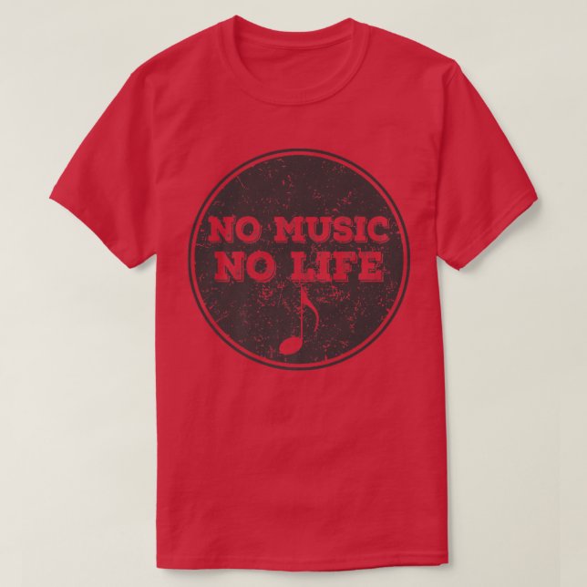 Camiseta Sin música, sin vida (Diseño del anverso)