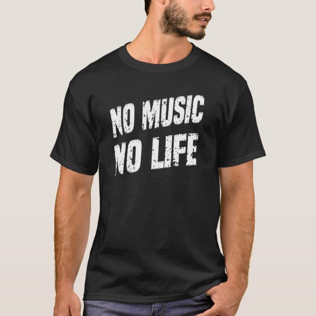Camiseta Sin música sin vida música suave sarcástica (Anverso)