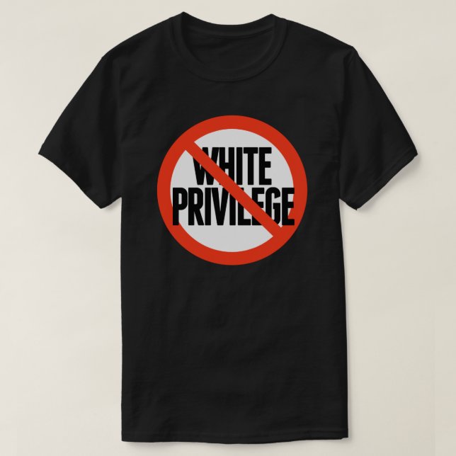 Camiseta Sin privilegios blancos (Diseño del anverso)
