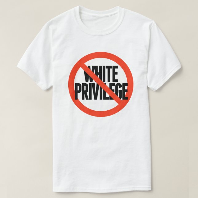 Camiseta Sin privilegios blancos (Diseño del anverso)