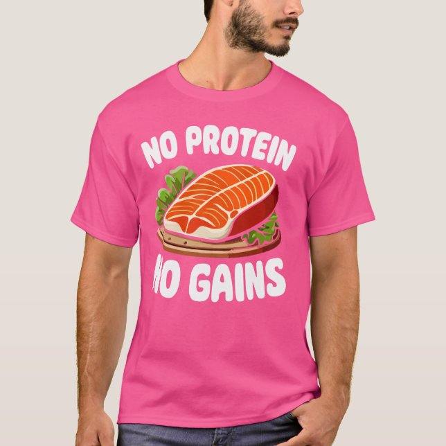 Camiseta Sin Proteína Sin Ganancias Levantamiento Del Peso (Anverso)