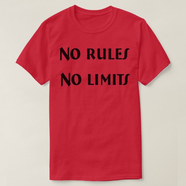 Camiseta Sin reglas sin límites (Diseño del anverso)
