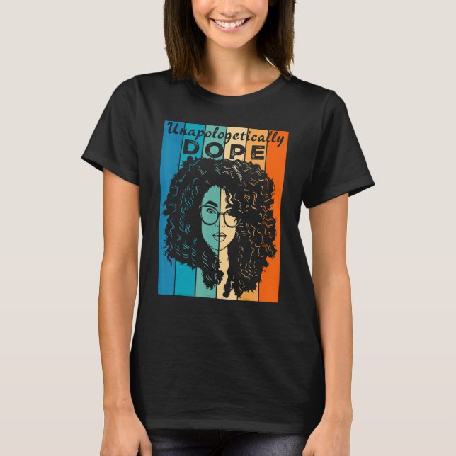 Camiseta Sin remordimientos D ope Black Afro Black History  (Anverso)