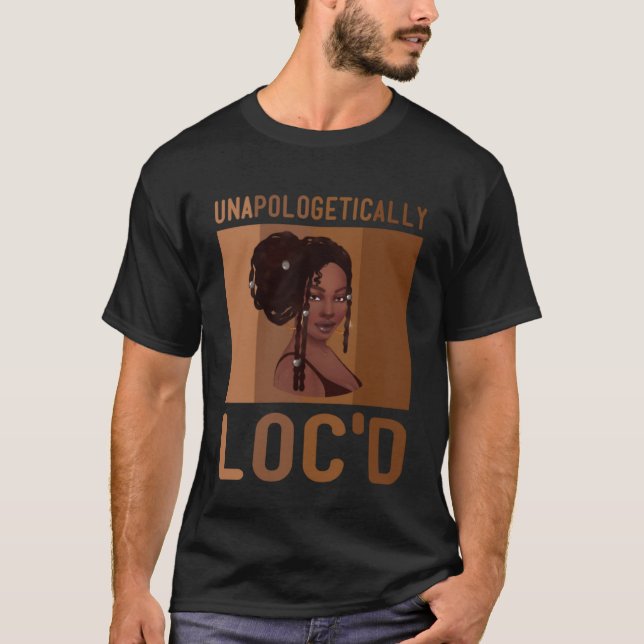 Camiseta Sin remordimientos, Loc d Hair Black Woman African (Anverso)