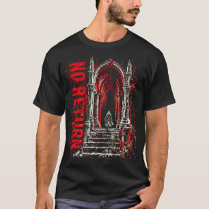 Camiseta SIN RETORNO — Puerta de la Catedral Gótica Carmesí
