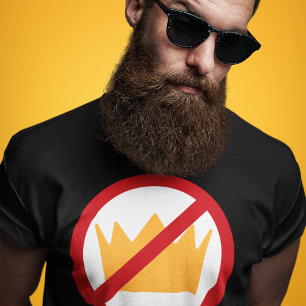 Camiseta ¡SIN REYES! Anti-Trump Black (añade tu texto)