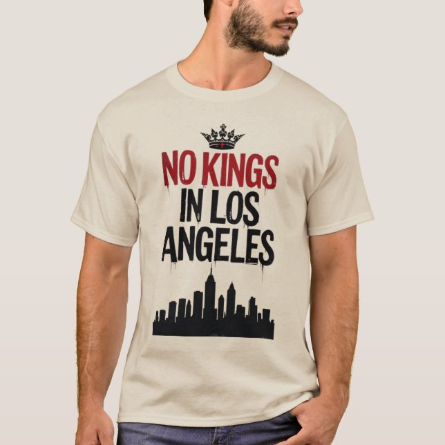 Camiseta Sin reyes en Los Ángeles — Rebelión urbana (Anverso)