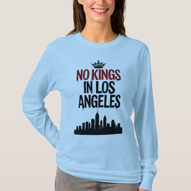 Camiseta Sin reyes en Los Ángeles — Rebelión urbana (Anverso)