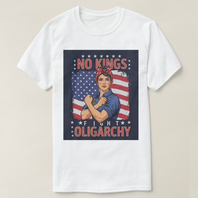 Camiseta Sin Reyes, Luchar Contra La Oligarquía - Empoderam (Diseño del anverso)