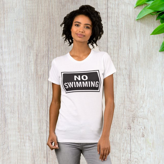 Camiseta Sin Rótulo de natación Negrita Advertencia Negra y (Subido por el creador)