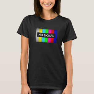 Camiseta Sin Señal Retro Nerd Pantalla de Prueba TV 1