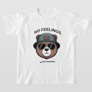 Camiseta Sin sentimientos, sólo instintos - Gráfica de oso 