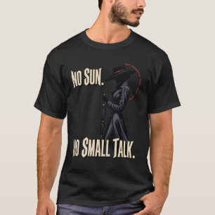 Camiseta Sin Sol Sin Charla Silueta Gótica Minimalista