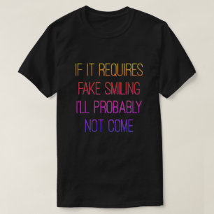 Camiseta Sin Sonreír Falso