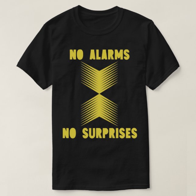 Camiseta Sin sorpresas mostaza (Diseño del anverso)