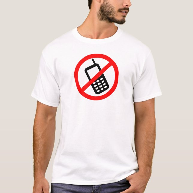 Camiseta Sin teléfonos móviles (Anverso)