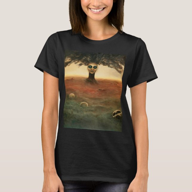 Camiseta Sin título (Árbol Madre) de Zdzislaw Beksinski (Anverso)