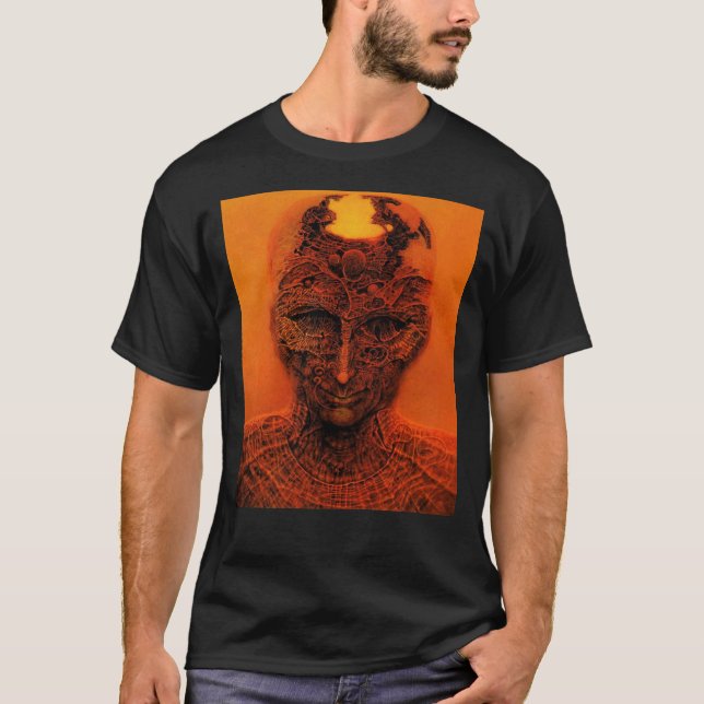 Camiseta Sin título (Detrás de la piel) de Zdzisław Beksińs (Anverso)