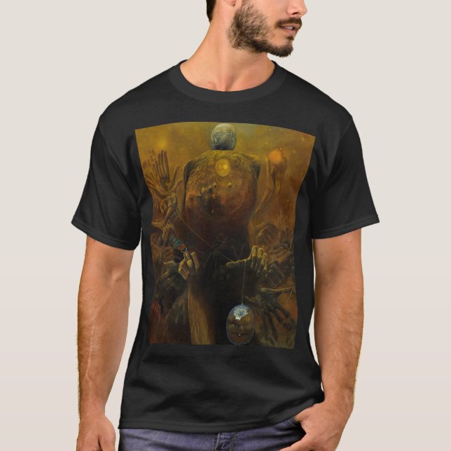 Camiseta Sin título (Dios) de Zdzislaw Beksinski (Anverso)