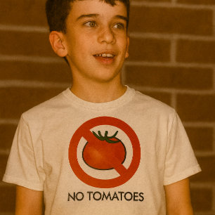 Camiseta sin tomates, camiseta para niños