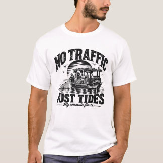 Camiseta Sin Tráfico Solo Mareas | Black Ink