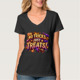 Camiseta ¡SIN TRUCOS, SOLO DULCES! Arte de estrella pop de 