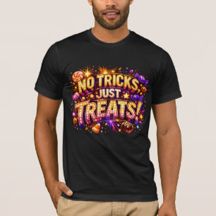 Camiseta ¡SIN TRUCOS, SOLO DULCES! Arte de estrella pop de