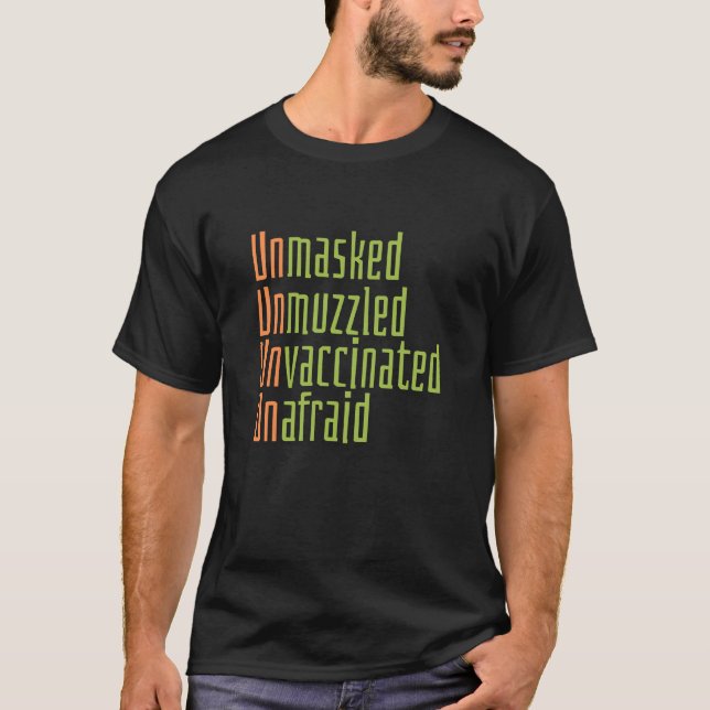 Camiseta sin vacuna, sin enmascarar sin amordazar unafra no (Anverso)