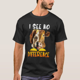 Camiseta Sin Ver Diferencia Vaca Y Perro Vegetarianos
