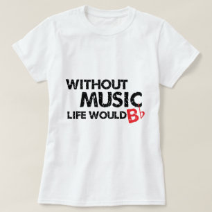 Camiseta Sin vida de la música B (sea) plano