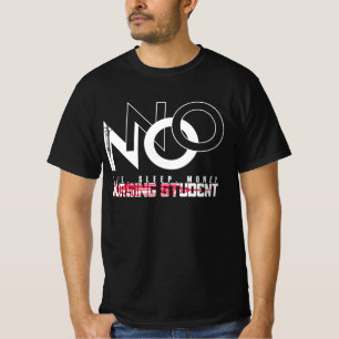 Camiseta Sin vida, sueño, estudiante de Enfermería de diner