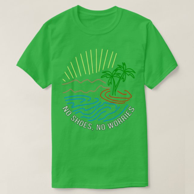 Camiseta Sin zapatos, sin preocupaciones (Diseño del anverso)