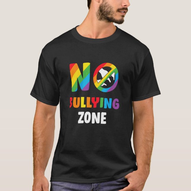 Camiseta Sin zona de bullying Lgbt Stop Bully Supporter (Anverso)