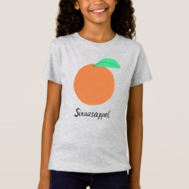 Camiseta Sinaasappel Naranja Holandés Fruity Fun Food Art (Anverso)