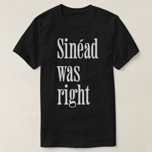 Camiseta Sinad tenía razón (Diseño del anverso)