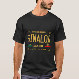 Camiseta Sinaloa México Licencia Plate estético Sinaloa