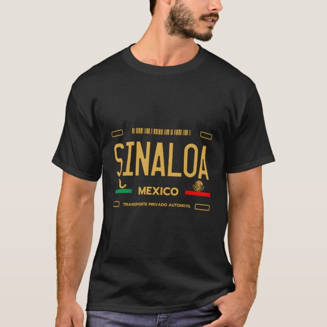 Camiseta Sinaloa México Licencia Plate estético Sinaloa (Anverso)