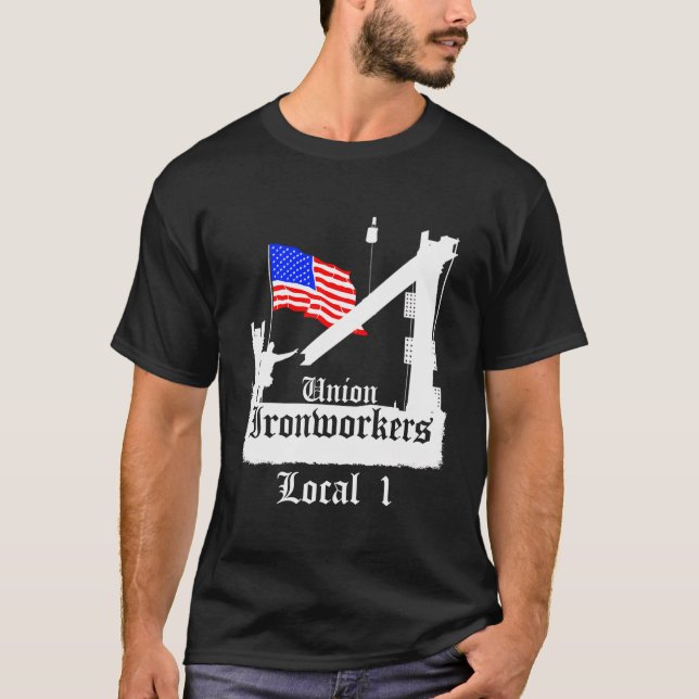 Camiseta Sindicatos de Ironotrabajadores Locales 1 Bandera  (Anverso)