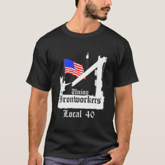 Camiseta Sindicatos de Ironworkers locales 40 American Flag