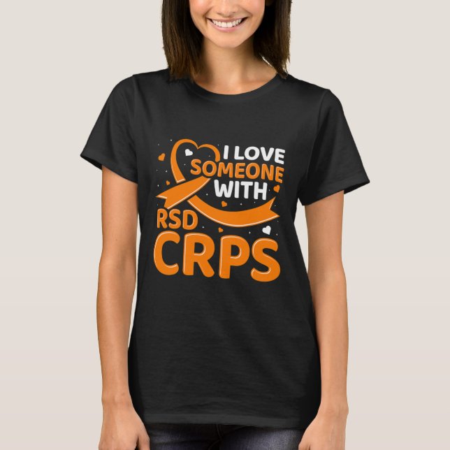Camiseta Síndro de dolor regional complejo RSDCRPS Naranja  (Anverso)