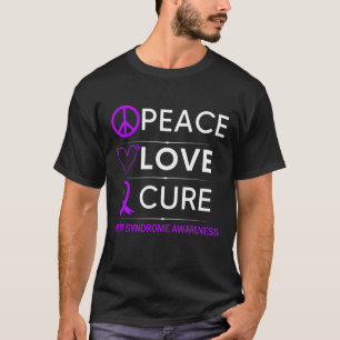 Camiseta Síndrome Conciencia Paz Amor Cure Cinta Púrpura